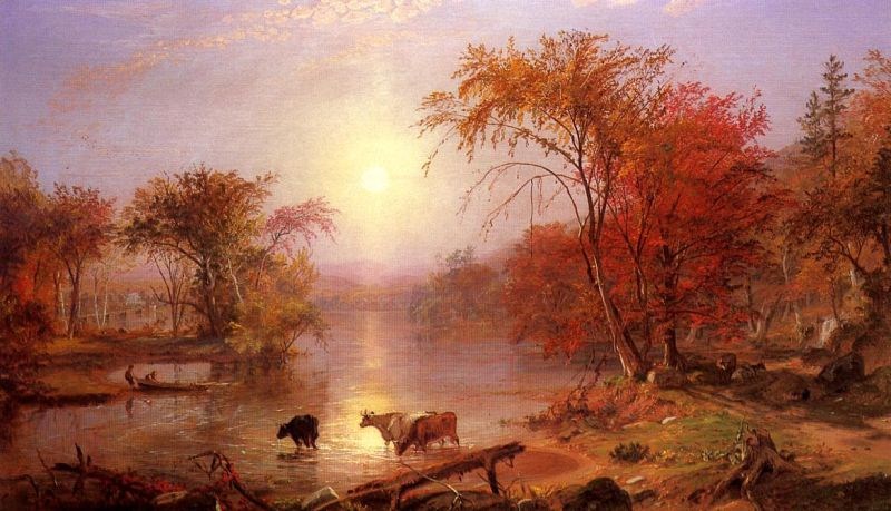 Albert Bierstadt Indian Summer, Hudson River
